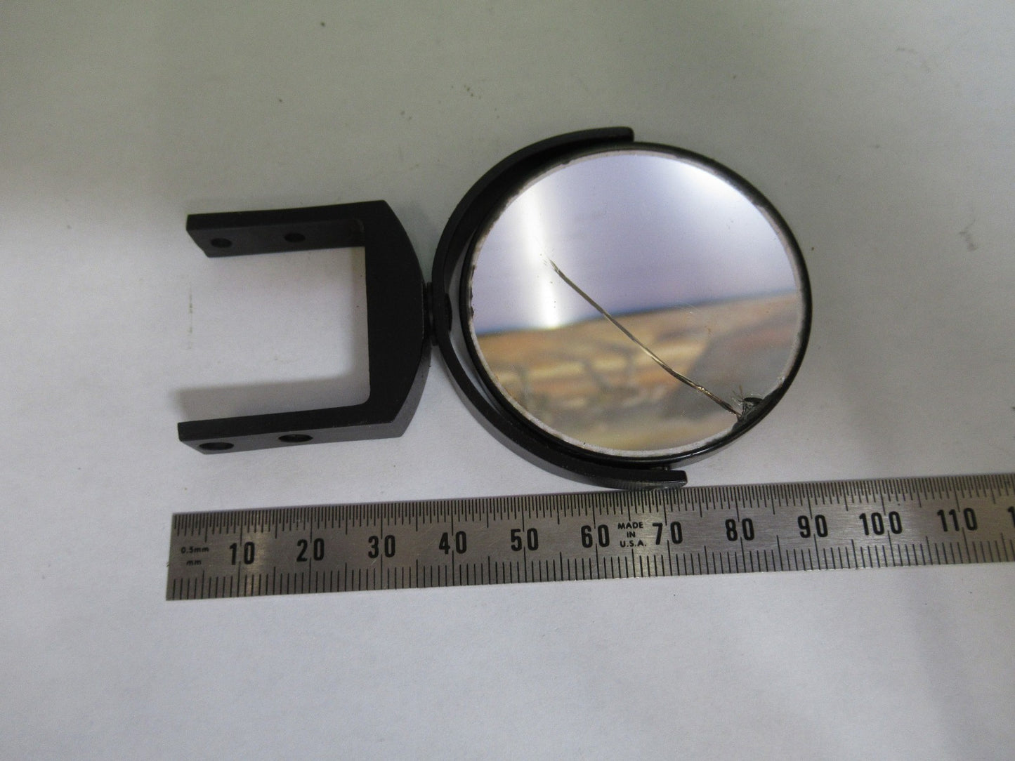 SPENCER AO MIRROR ASSEMBLY OPTICS ANTIQUE MICROSCOPE PART as pic T6-A-73