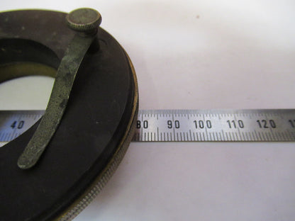 ANTIQUE BAUSCH LOMB POL STAGE TABLE BRASS MICROSCOPE PART AS PICTURED Y1-A-45