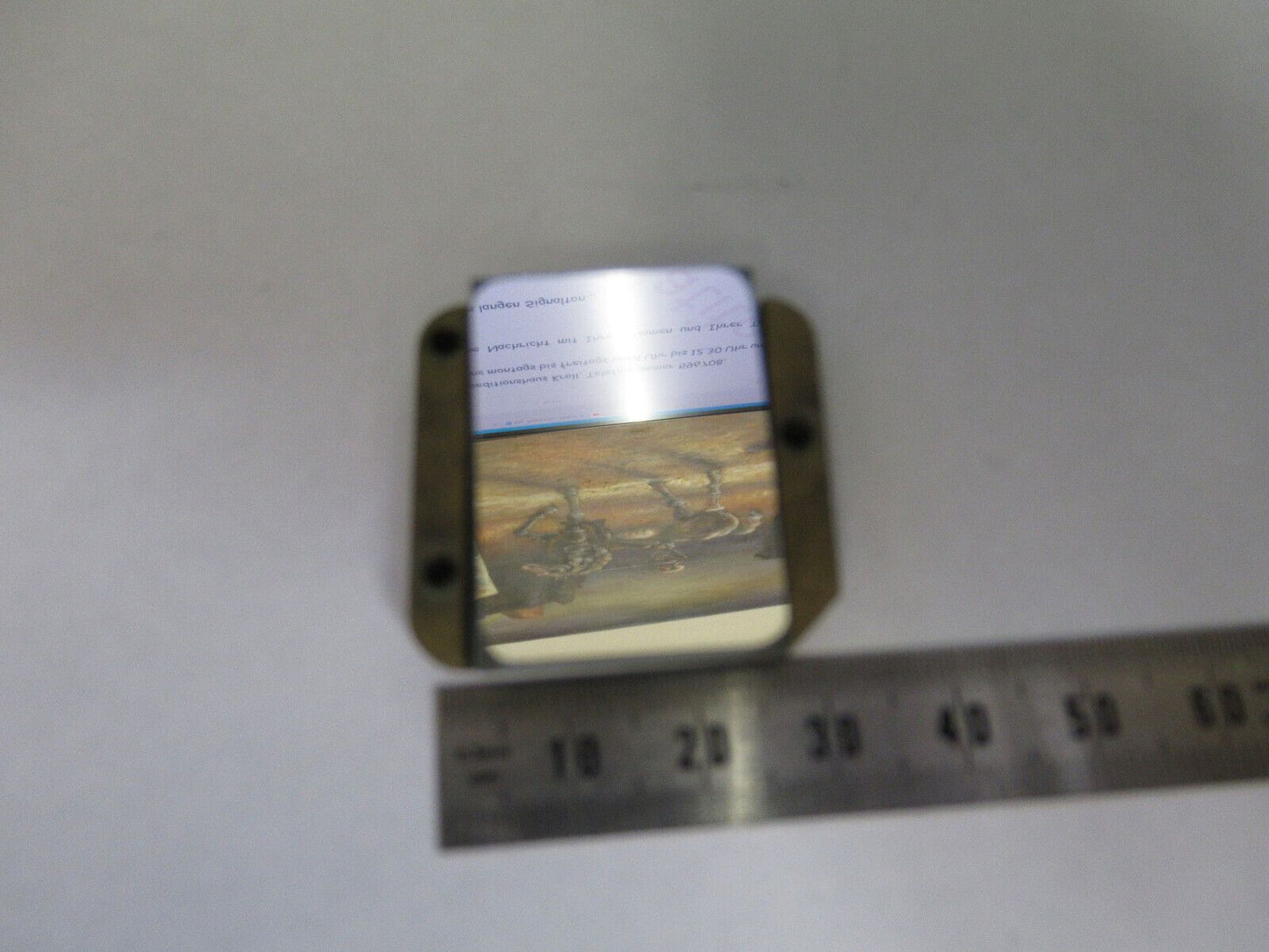 BAUSCH LOMB MIRROR ASSEMBLY ANTIQUE MICROSCOPE PART AS PICTURED &G2-A-43