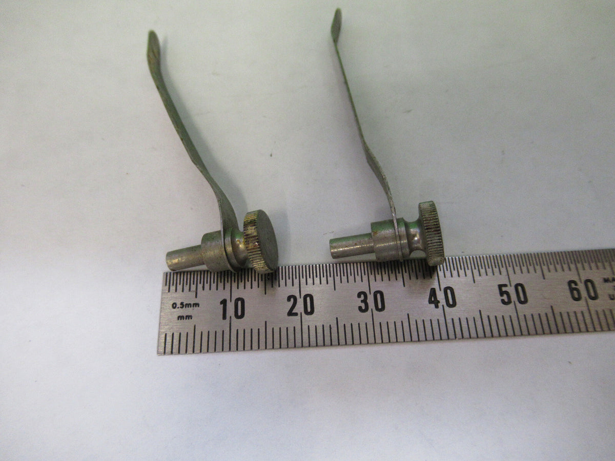 Carl Zeiss AG Germany Antique Pair Clips Rare Microscope Part