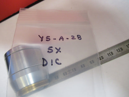 MICROSCOPE PART REICHERT POLYVAR OBJECTIVE DIC IK FLUOR 5X OPTICS Y5-A-28