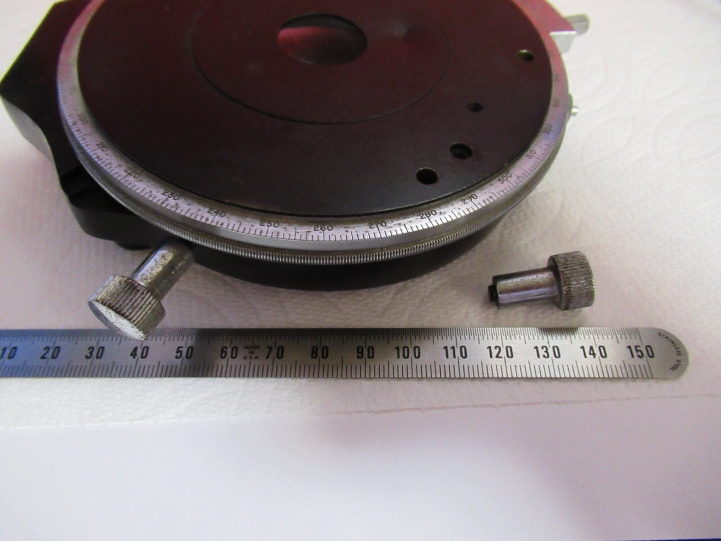 SPENCER ANTIQUE FOR PARTS STAGE TABLE POL MICROSCOPE PART AS PICTURED Q2-55