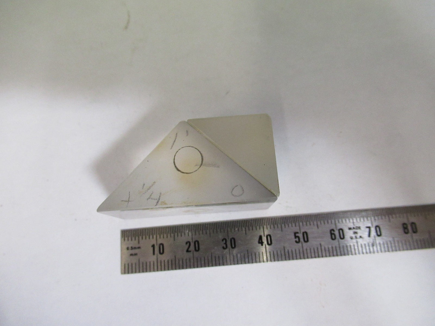 BAUSCH LOMB GLASS PRISM HEAD OPTICS MICROSCOPE PART T8-B-38