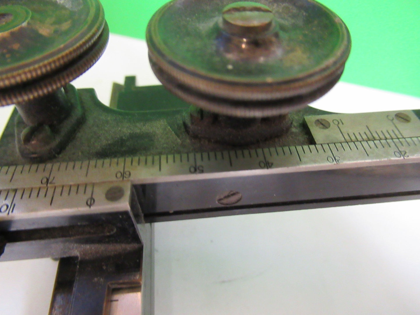ANTIQUE  BAUSCH LOMB XY STAGE CLIPS MICROSCOPE PART AS PICTURED T4-A-44