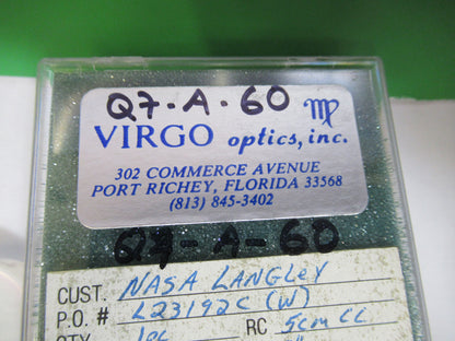 OPTICAL ex-NASA COATED LENS INFRARED LASER OPTICS AS PICTURED Q7-A-60