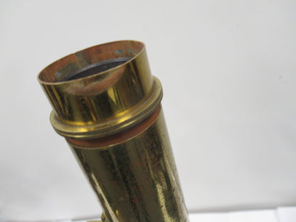 For Parts or repair ANTIQUE BRASS HENRY CROUCH LONDON INCOMPLETE MICROSCOPE #LOB