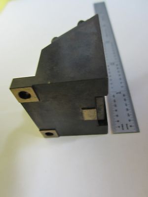 MICROSCOPE PART MOUNTED MIRROR [BRASS] ASSEMBLY OPTICS AS IS  BIN#U2-B-10