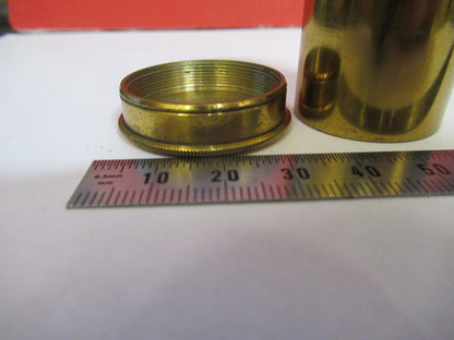 ANTIQUE BRASS EMPTY OBJECTIVE CAN POWELL MICROSCOPE PART AS PICTURED F8-A-04