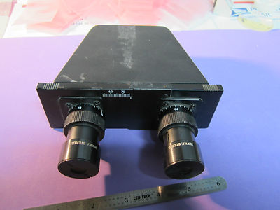 Microscope Ernst Leitz Weztlar Germany Binocular Head + Eyepieces B&l Optics Bn