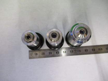 OLYMPUS JAPAN LOT OBJECTIVES 10X 20X 40X MICROSCOPE PART AS PICTURED 82-A-65