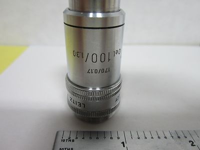 Microscope Part Objective Ernst Leitz Germany Plezy 100X Optics