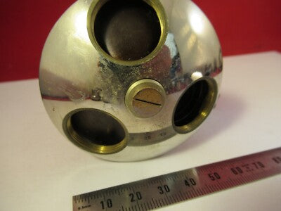 Antique Ernst Leitz Germany Nosepiece Stage Microscope Part Optics AS Pic