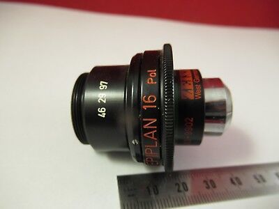 ZEISS POL INKO OBJEKTIV 16X /160 462003 MIKROSKOP TEIL WIE ABGEBILDET #FT-4-125