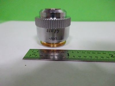 MICROSCOPE PART LEITZ GERMANY OBJECTIVE 4X 170- OPTICS AS IS BIN#W7-89