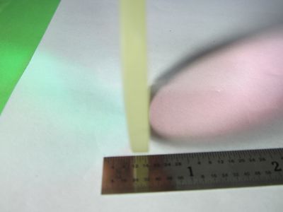 Large Optical Convex Concave Notched Lens with Yellow Tint Laser Optics Bn