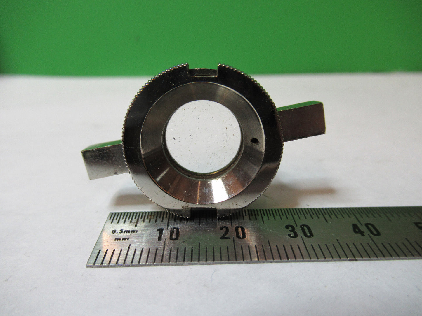 ANTIQUE BRASS NACHET PARIS FILTER LENS ASSEMBLY MICROSCOPE PART X2-A-12