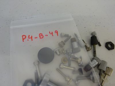 MIKROSKOP-TEILE LOT SCHRAUBEN KNÖPFE ETC WIE IST BIN#P4-B-49