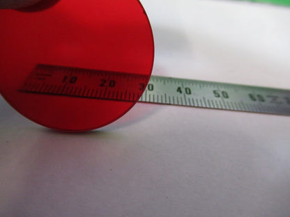 BAUSCH LOMB RED GLASS FILTER OPTICS MICROSCOPE PART AS PICTURED 18-ft-36