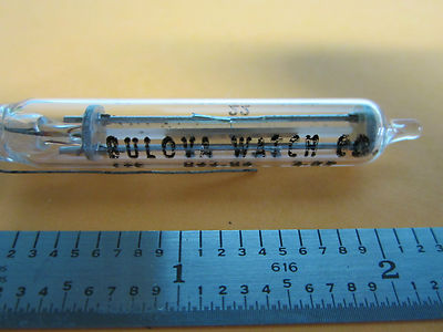 Vintage Bulova Quartz Crystal Glass Holder Frequency 84.825 MHz
