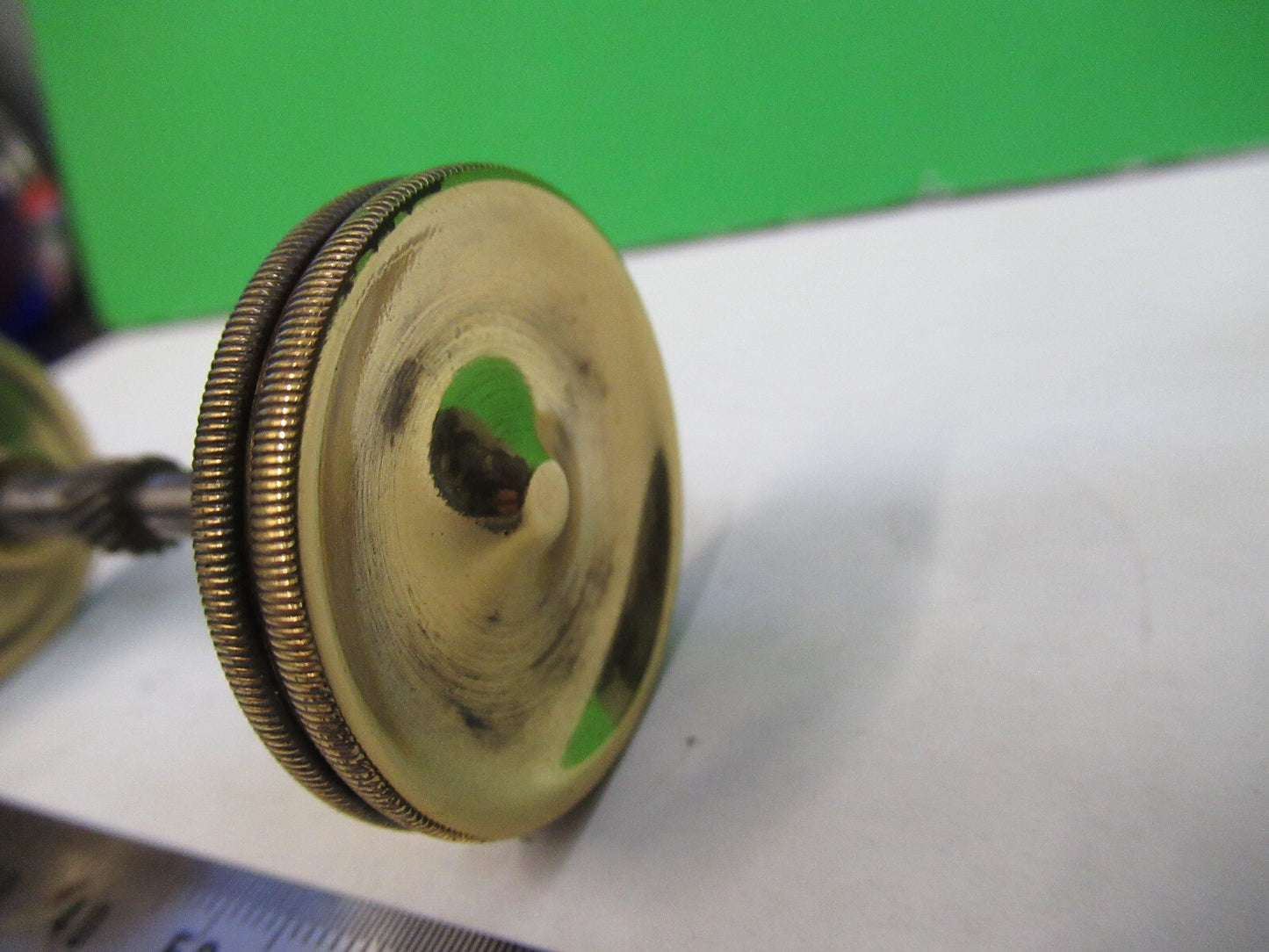BRASS SPENCER ANTIQUE SET KNOBS GEAR MICROSCOPE PART AS PICTURED G8-A-19
