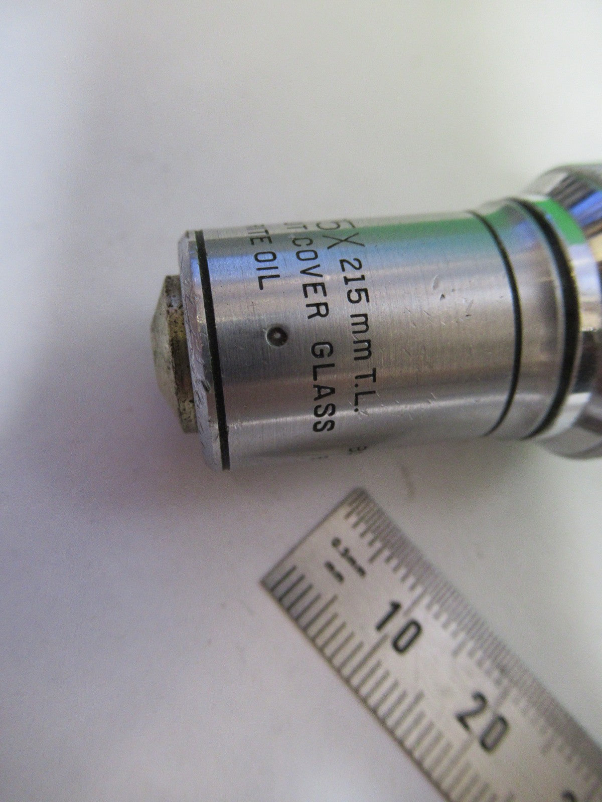 BAUSCH LOMB 75X /215mm OBJECTIVE OPTICS MICROSCOPE PART AS PICTURED T8-B-44