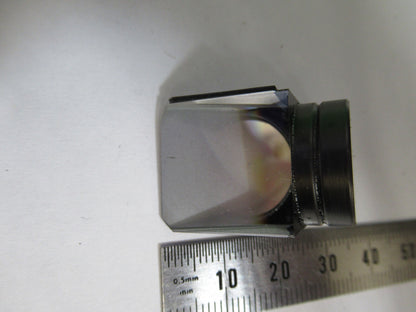 OLYMPUS JAPAN GLASS PRISM + LENS HEAD OPTICS MICROSCOPE PART AS PICTURED W5-B-46
