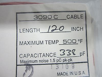 MEGGITT ENDEVCO ACCELEROMETER CABLE 3090C 500F VIBRATION SENSOR AS IS BIN#R7