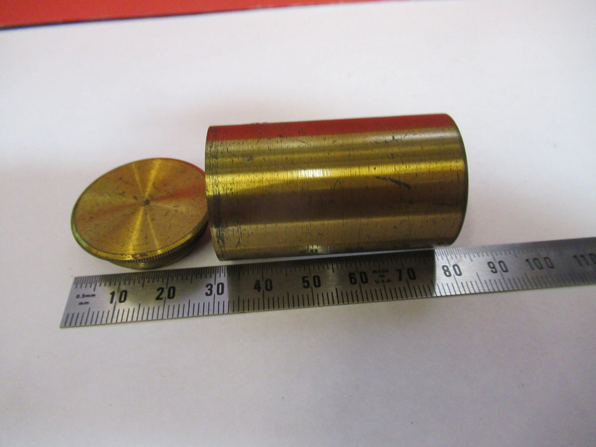 ANTIQUE BRASS EMPTY OBJECTIVE CAN CROUCH MICROSCOPE PART AS PICTURED F8-A-05