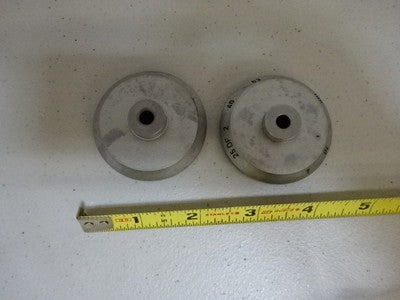 MICROSCOPE PART REICHERT POLYVAER LEICA LOT 2 EA KNOBS BRASS AS IS #V3-C-06