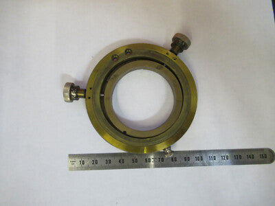 ANTIQUE BAUSCH LOMB BRASS STAGE TABLE HOLDER MICROSCOPE PART AS PICTURED P6-A-89