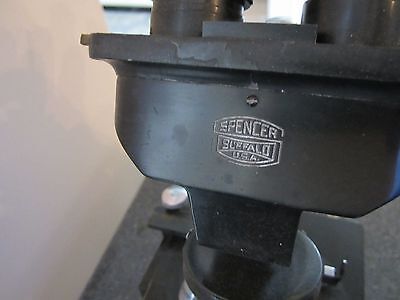 OPTICAL VINTAGE ANTIQUE MICROSCOPE SPENCER BUFFALO AS IS OPTICS #LOBBY