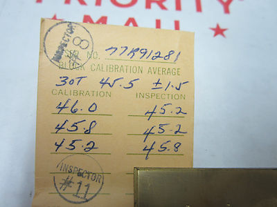 METROLOGY INSPECTION ROCKWELL HARDNESS TEST STANDARD BIN#5-30