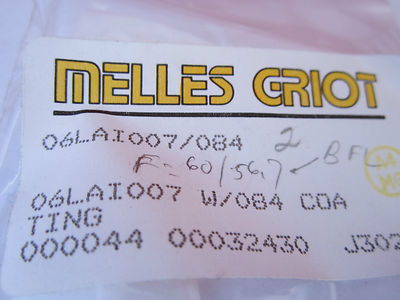 OPTICAL LENS MELLES GRIOT LASER OPTICS  BIN#7C mxiii