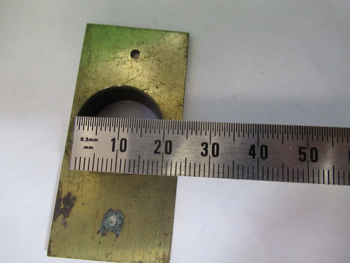 Antique Unknown Brass Fixture Stage Microscope Part