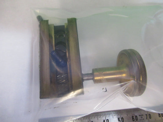 ANTIQUE BRASS LEITZ GERMANY STAGE CONDENSER MICROSCOPE PART AS PICTURED Y4-FT-96