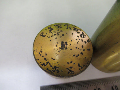 ANTIQUE BRASS EMPTY CARL ZEISS "E" OBJECTIVE CANISTER MICROSCOPE PART T3-B-14