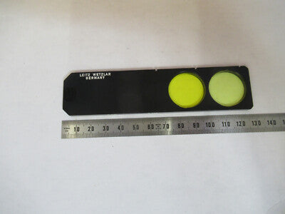 Ernst Leitz Wetzlar Slide Yellow Filter Optics Microscope Part