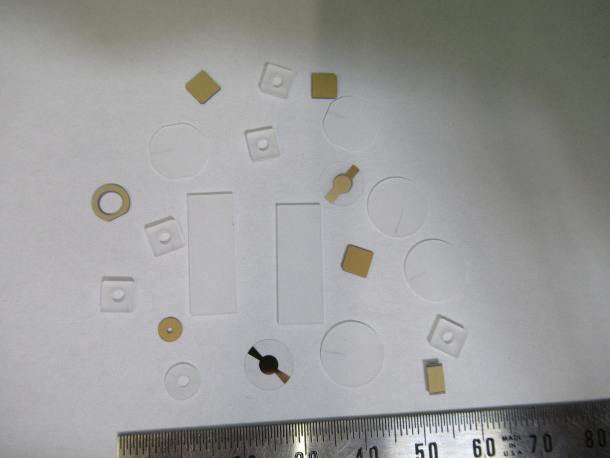 Lot Blanks Piezoelectric Quartz Crystal X-y-cut Gold Coated Piezo Sensor
