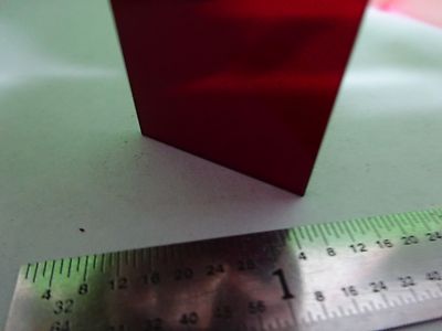 MICROSCOPE PART OPTICAL RED GLASS FILTER OPTICS AS IS BIN#W1-26