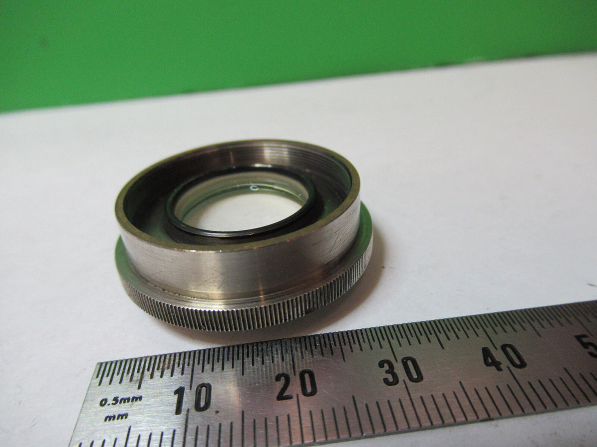 ANTIQUE BRASS NACHET PARIS CONDENSER LENS ASSEMBLY MICROSCOPE PART X2-A-09
