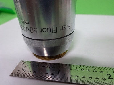 MICROSCOPE PART POLYVAR REICHERT OBJECTIVE 50X FLUOR EPI OPTICS AS IS #AF-E-10