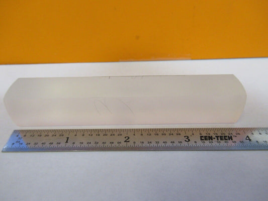 OPTICAL LONG BI CONVEX BAR GLASS LENS RARE LASER OPTICS AS PICTURED &27-A-55