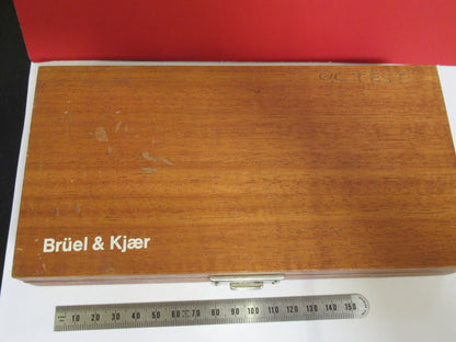 EMPTY WOODEN BOX BRUEL KJAER DENMARK MAHOGANY CASE ACCELEROMETER AS IS  Q2-128