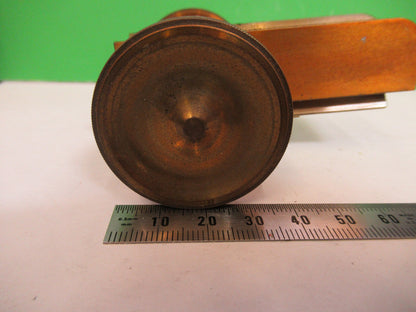 ANTIQUE BAUSCH LOMB MACRO STAGE KNOBS BRASS MICROSCOPE PART AS PICTURED S7-A-02