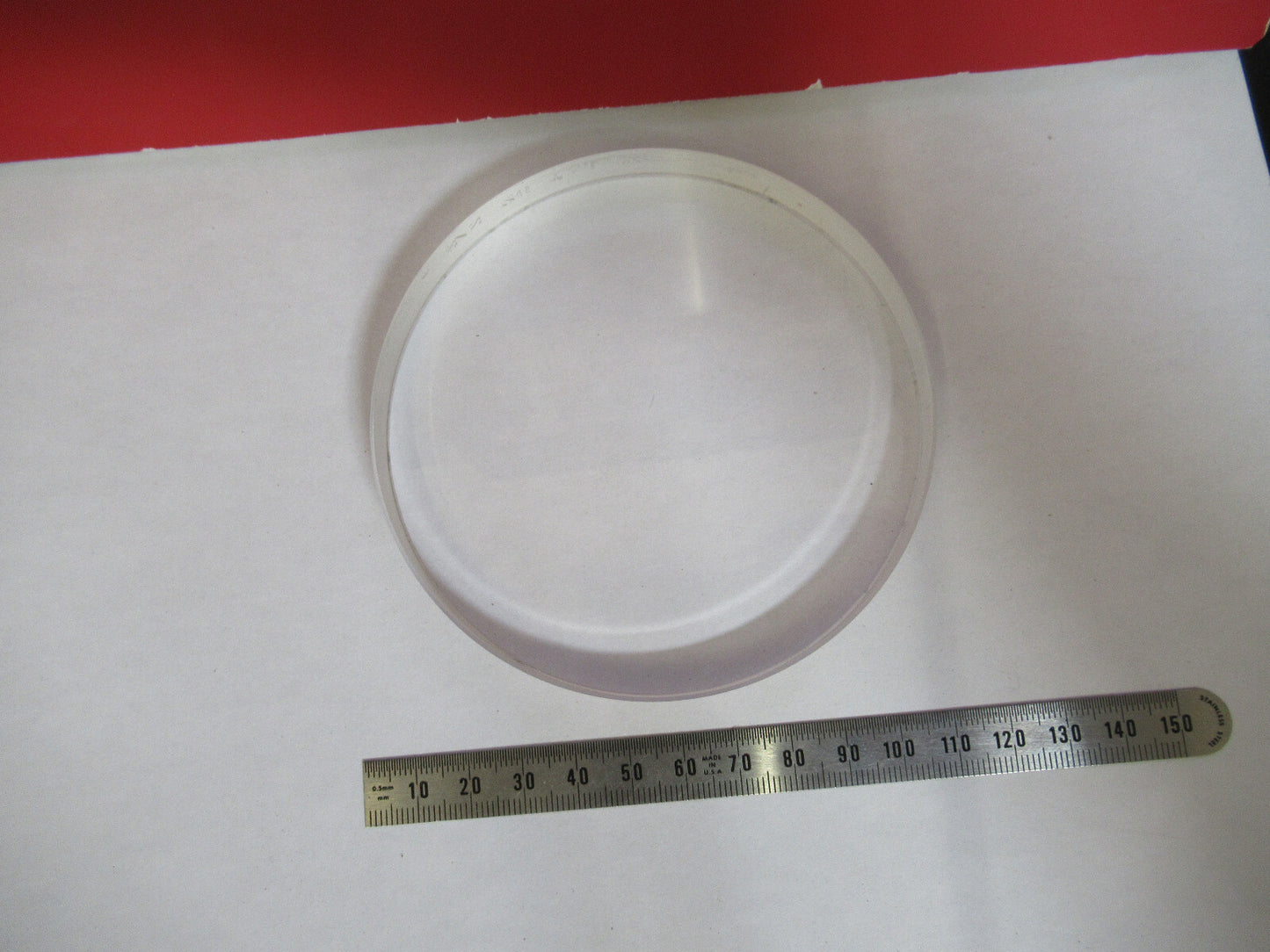 OPTICAL FLAT 4" FUSED SILICA 1/10 WAVE UNCOATED OPTICS  AS PICTURED T1-A-83