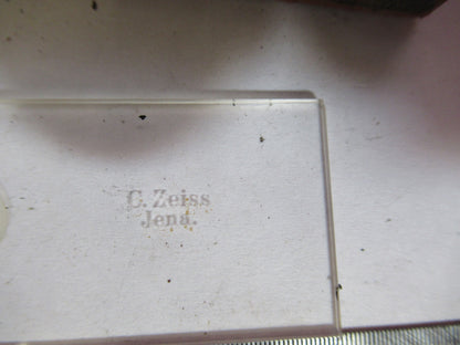 ANTIQUE CARL ZEISS CALIBRATION MICROMETER MICROSCOPE PART AS PICTURED F8-A-53