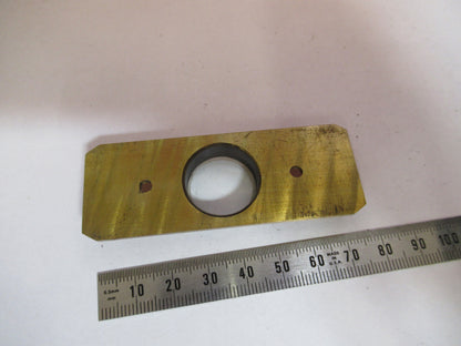ANTIQUE BRASS COMPRESSORIUM STAGE LONDON MICROSCOPE PART AS PICTURED F8-A-40