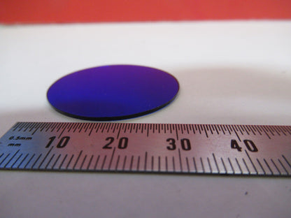 ANTIQUE BAUSCH LOMB GLASS BLUE FILTER OPTICS MICROSCOPE PART AS PICTURED V7-A-20