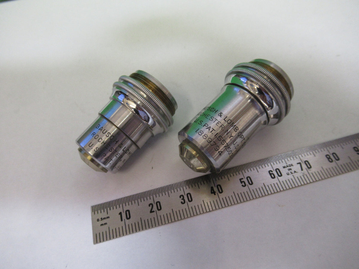 LOT OBJECTIVES LENSES VINTAGE BAUSCH LOMB MICROSCOPE PART AS PICTURED &S9-B-57