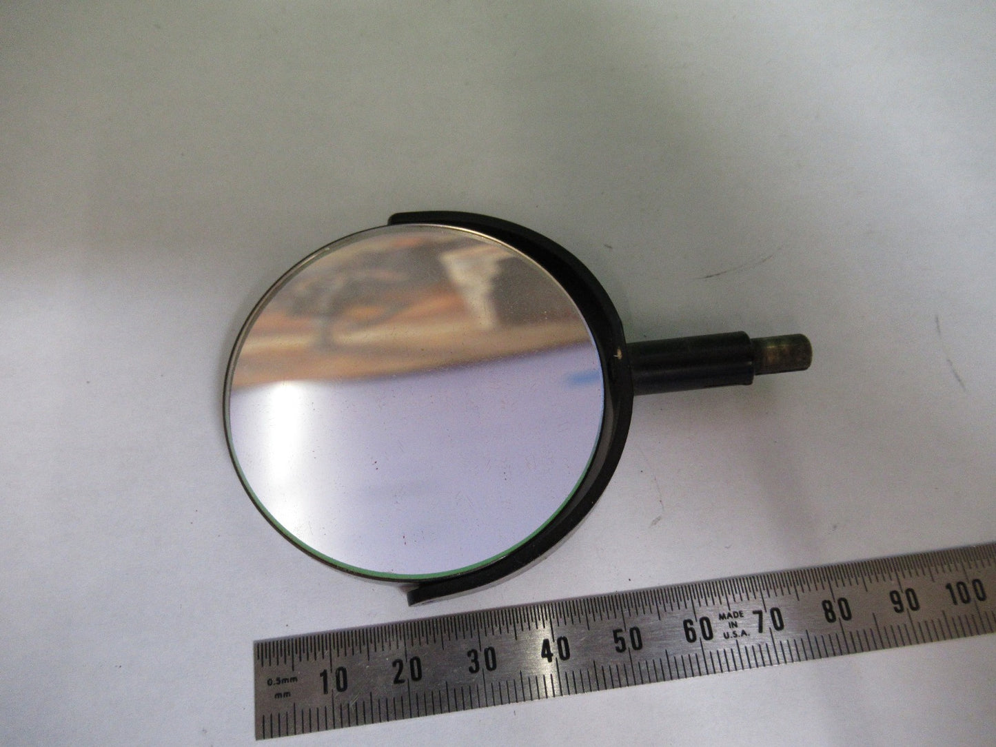 ANTIQUE BAUSCH LOMB MIRROR ASSEMBLY MICROSCOPE PART AS PICTURED T4-A-42